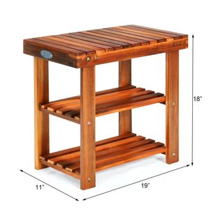 Organizzatore di stivali per scarpiera in legno a 3 livelli da 19 pollici - Product Image 4