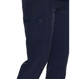 Pantalones Deportivos Casuales para Mujer, Color Azul Marino, Estilo Cargo, Cintura Alta, Cordón Ajustable, Largo hasta el Tobillo, con Bolsillos - Product Image 3