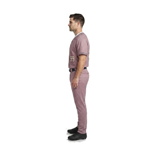 Tenue de Baseball Personnalisée pour Hommes en Coton 100% de Qualité Supérieure – Uniforme Sportif Respirant et Anti-Transpiration pour Équipes - Product Image 3