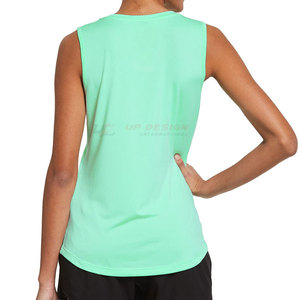 เสื้อกล้ามออกกำลังกายผู้หญิงสีพื้นแบบสบายๆ ขายส่ง ผ้าฝ้าย 100% รับออกแบบโลโก้ ระบายอากาศได้ดี เป็นมิตรกับสิ่งแวดล้อม แห้งเร็ว - Product Image 2