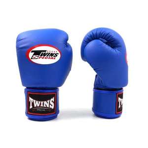 Gants de boxe de qualité supérieure, confortables et respirants, en cuir PU bleu, fermeture Velcro, pour adultes - Product Image 3