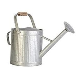 Regadera metálica para jardín con acabado natural, regadera galvanizada con tapa extraíble, regadera de hierro con acabado natural. - Product Image 2