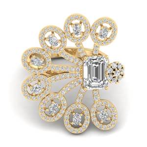 Bagues de fiançailles et de promesse REYES personnalisées en argent sterling 925 pour femmes, serties d'un moissanite taille émeraude de 3,15 carats, bijoux fins pour femmes - Product Image 6