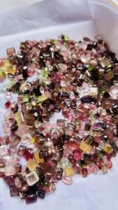 Wholesale Natural Tourmaline Faceted Oval Cabochon Gemstone | Multi Color Loose Tourmaline Stone for Handmade Rings, Pendants. - Product Image 2