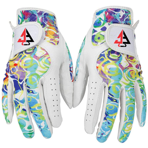 Nouvelles gants de golf professionnels au design innovant, en cuir véritable, protection UV, respirants, confortables, tissu personnalisé, protection des mains, sport - Product Image 1
