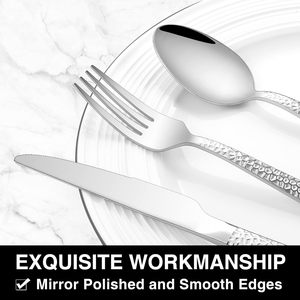 Juego de Cubiertos Modernos de Acero Inoxidable Ecológicos con Agarre Cómodo - Duraderos, Aptos para Lavavajillas, Reutilizables para Uso en el Hogar y Fiestas - Product Image 3