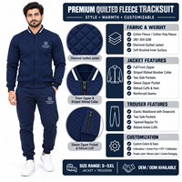 Ensemble de survêtement d'été respirant en polaire pour homme MANGOES FASHION, taille plus, en polyester/coton, avec sweat à capuche et pantalon de survêtement à taille élastique