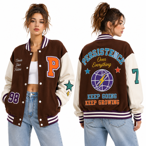 Chaquetas Varsity Personalizadas, Chaqueta de Béisbol para Hombre y Mujer, Chaqueta Oversize, Uniformes de Béisbol, Diseños Modernos 2026 - Product Image 4