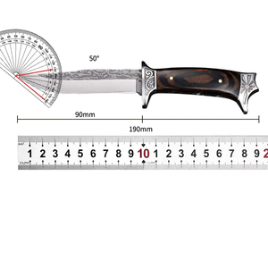Cuchillo Bowie LEGACY BLADES de Acero con Alto Contenido de Carbono, Hecho a Mano, de Primera Calidad, para Caza y Camping, con Mango de Madera y Funda, Hoja Fija - Product Image 2
