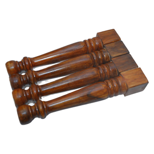 Patas de Madera Tallada Smart Art, Adecuadas para Escritorio de Oficina, Mesa Charpai, Estación de Trabajo, Madera de Pino, Acabado Marrón, Piezas de Muebles - Product Image 2
