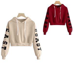 Oem diseño de logotipo personalizado primavera y otoño vestido de mujer para tops cortos sudaderas y sudaderas con capucha de mujer - Product Image 2