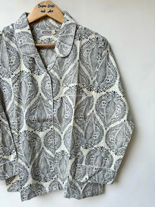 Ensemble de pyjama coordonné Naaz Textile pour femme, imprimé animal motif tigre, vêtements de nuit décontractés d'été, vêtements de détente doux et respirants en coton - Product Image 2