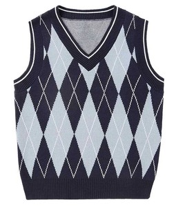 Cardigan sans manches classique respirant à col en V pour homme, gilet en tricot boutonné pour un style sophistiqué - Product Image 1