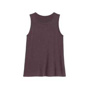 Camiseta sin mangas personalizada OEM para mujer, chaleco liso de corte holgado, camiseta informal suave de mezcla de algodón con cuello redondo para ropa de verano, venta al por mayor - Product Image 3