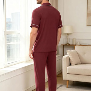 Conjunto de Pijama Clásico para Hombre, Ligero, con Tela Suave, para Descanso Informal y Relajación a la Hora de Dormir - Product Image 2