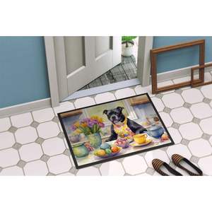 New Easter Staffordshire Bull Terrier Decor <b>Doormat</b> Non-Slip Indoor Outdoor <b>Washable</b> Low Pile Rug 18H X 27W Front Door Entryway - Product Image 4