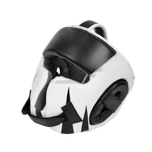 High Quality Genuine Leather <b>Boxing</b> Head Guard MMA Training Head Protector Taekwondo Head Guard Customized Logo - Product Image 2