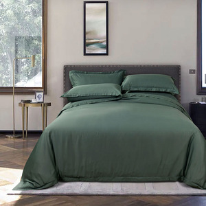 Good Quality Embroidery Duvet Cover Plain Bedsheet Set <b>Silk</b> Bamboo Cotton Bed <b>Sheets</b> Luxury Bedding Sets With Pillow Case - Product Image 1