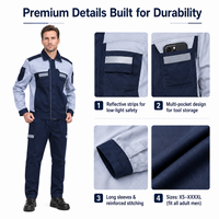 Set Giacca e Pantaloni da Lavoro Industriale Impermeabile e Antivento con Logo Personalizzato, Produzione OEM, Vendita all'Ingrosso, Certificato CE