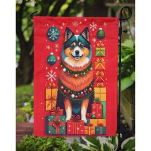 Multicolor Finnish Lapphund Holiday Christmas Garden Flag Decorative <b>Mailbox</b> Patio Banner for Yard Lawn Artwork for Flower Beds - Product Image 3