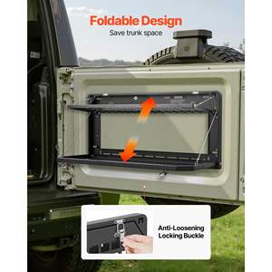 Panel Molle Plegable de Acero al Carbono de 100 Libras para Jeep Wrangler JK 2007-2024, Mesa Plegable de Doble Capa, Portaequipajes Trasero - Product Image 5