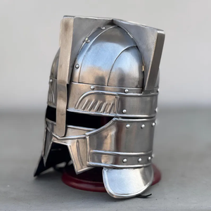 Casco de Guerrero Enano Medieval de Acero Pulido Fundido en 3D, Armadura de Cosplay, Recreación Histórica, Accesorio de Fantasía - Product Image 2