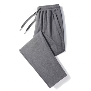 Pantalon de jogging décontracté pour homme, taille mi-haute, coupe droite, respirant, tricoté, printemps, avec cordon de serrage – Fabrication chinoise BD - Product Image 4