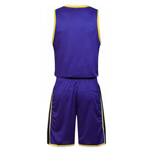 Ensemble de shorts de sport respirants grande taille à prix abordable, maillot de basket imprimé sans manches à col en V pour adultes et clubs - Product Image 3