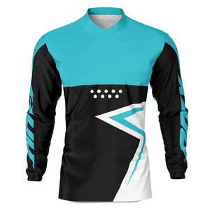 Maillots de motocross personnalisés sublimés, maillots de VTT grande taille en polyester/spandex, respirants et à séchage rapide, pour la moto - Product Image 6