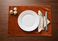 Set de table moderne en velours écologique, tapis de table de luxe, décoration de table douce pour mariage, fête, restaurant, hôtel, maison