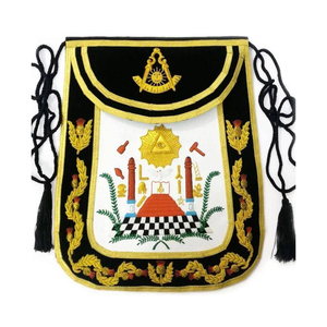 Delantal Masónico Personalizado Hecho a Mano, Ecológico, de Cuero PU, Forma Cuadrada, con Bordado Dorado, para Ceremonias de la Logia Azul - Product Image 1