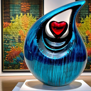 Urne funéraire de luxe en métal en forme de larme pour les cendres d'un adulte |   Fabricant en gros - Product Image 2