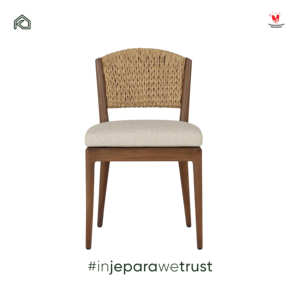 Modern Comfortable Durable Eco-Friendly Waterproof Contemporary Outdoor Garden <b>Dining</b> Chair Solid Teak Wood Handwoven Rattan - Product Image 3
