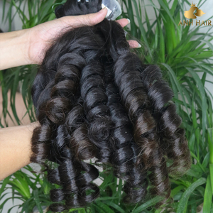Extensiones de Cabello Humano Rizado y Voluminoso - Negro Natural, de un Solo Donante, Super Doble Trama, 100% Cabello Vietnamita Virgen, Venta al Por Mayor Premium - Product Image 2