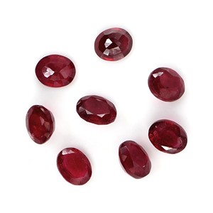 Rubis naturels de Bangkok, ovales calibrés 5x6mm, pierres précieuses naturelles en vrac pour la fabrication de bijoux, prêtes à l'emploi - Product Image 3