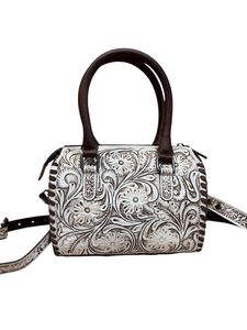 2026 Personalized Stylish Handcrafted Cowhide Tooled Speedy Bag Checkered National Zipper Waterproof Western Duffel Luxury - Product Image 2