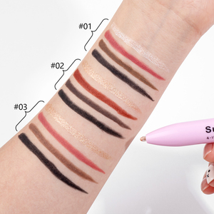 Soft Pink Twist-Up Beauty <b>Pencil</b> with Blending Spoolie, Creamy High-Pigment Formula Portable for Daily & Travel Touch-Ups - Product Image 2