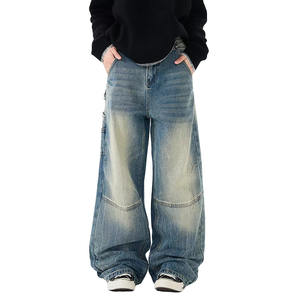 กางเกงยีนส์เดนิมยืดสำหรับผู้ชาย โลโก้แบบกำหนดเอง ทรงเข้ารูป แฟชั่นลำลอง ขาตรง สีน้ำเงิน กางเกงยีนส์ชายคุณภาพสูง - Product Image 1