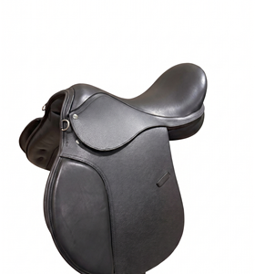 Selle d'équitation anglaise en cuir noir de qualité supérieure, durable et confortable, équipement d'équitation, accessoires pour chevaux - Product Image 3