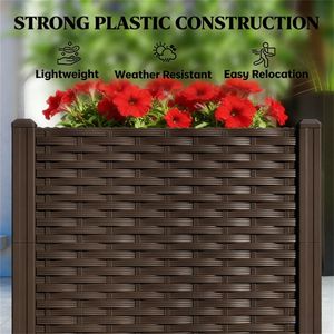 Fioriera Rialzata Marrone per Giardino, Vaso e Contenitore per Piante da Esterno - Product Image 2