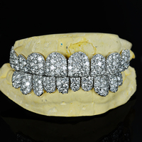 Grillz personnalisés en or 10K 14K 18K avec moissanite VVS et diamants taille brillant rond, style Hip Hop, pour hommes et femmes