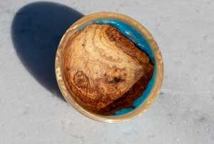 ชามไม้เรซิ่นธรรมชาติรักษ์โลก ขัดเงาอย่างดี สำหรับเสิร์ฟสลัด งานเลี้ยง งานปาร์ตี้ ชามไม้เคลือบอีพ็อกซี่เรซิ่น - Product Image 5