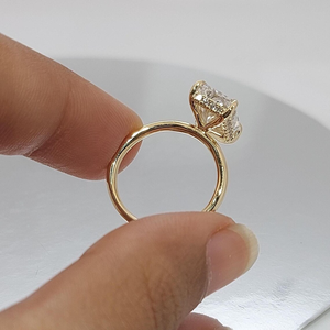 2 carat Women's Rose Gold radiant Brilliant Cut Diamond <b>Solitaire</b> Engagement <b>Ring</b> Classic Style Natural Diamond Jewelry luxury - Product Image 2