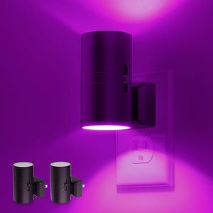 Dimmable LED Purple Night <b>Light</b> Wall <b>Plug</b> with <b>Light</b> Sensor 0-100LM Night <b>Lights</b> Decorative - Product Image 3