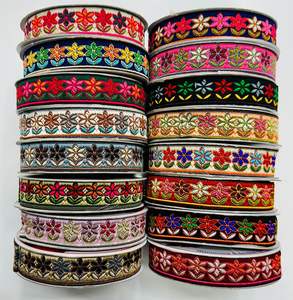 Elegante tela de encaje jacquard con diseño floral para decoración de vestidos de novia, blusas y prendas de vestir, proveedor de textiles. - Product Image 1