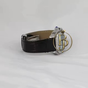 Reloj de pulsera analógico de cuarzo con diamantes cuadrados de lujo Briva, negro, plateado, con marcadores de números romanos, bisel de cristal brillante, correa de goma - Product Image 6