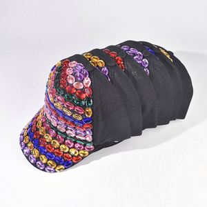 Gorra de Béisbol con Diamantes de Imitación Coloridos, Protección Solar, Diseño de 6 Paneles, Gorras de Béisbol Hechas a Mano - Product Image 2