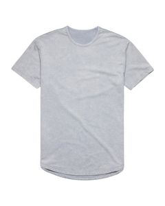 Comprar desgastada ácido lavado Camiseta cuello redondo camisetas de manga corta suelta hombro caído hecho a medida liso/impreso Casual camisetas - Product Image 1