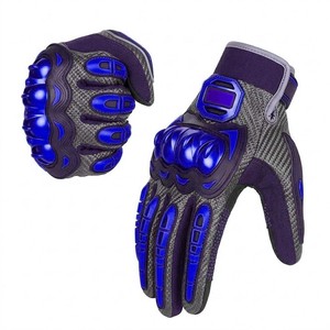 Gants de moto en cuir avec protection rigide des articulations, conception tactique, doigts entiers, respirants, équipement de conduite 2026 - Product Image 4