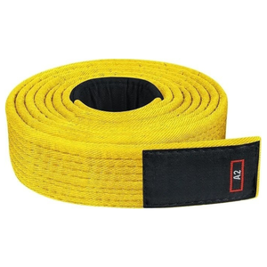 เข็มขัดคาราเต้สีเหลือง สำหรับผู้ใหญ่ ทั้งชายและหญิง สำหรับศิลปะการต่อสู้ ป้าย A2 ผ้าทนทาน - Product Image 5